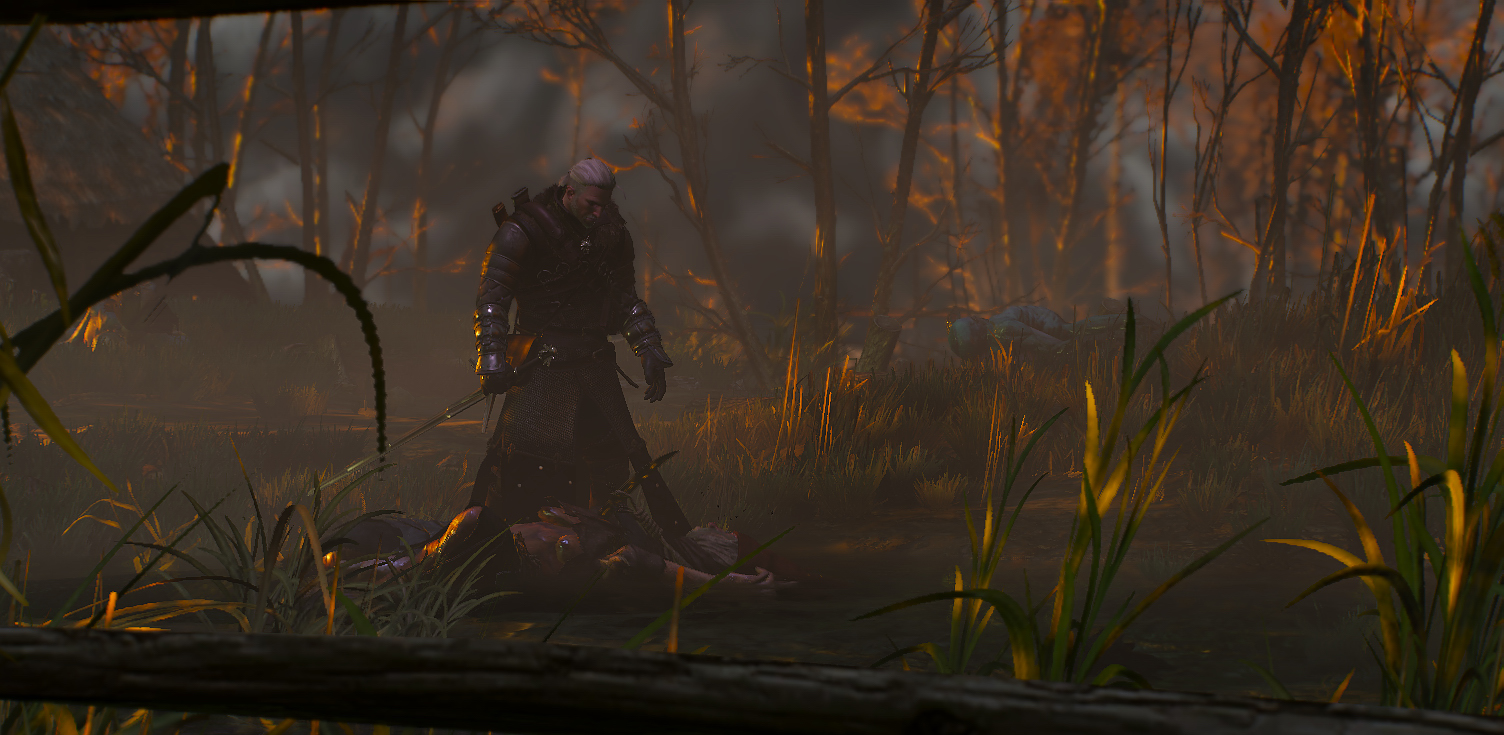 刚才玩了巫师3的死狼结局,真的把我虐到了