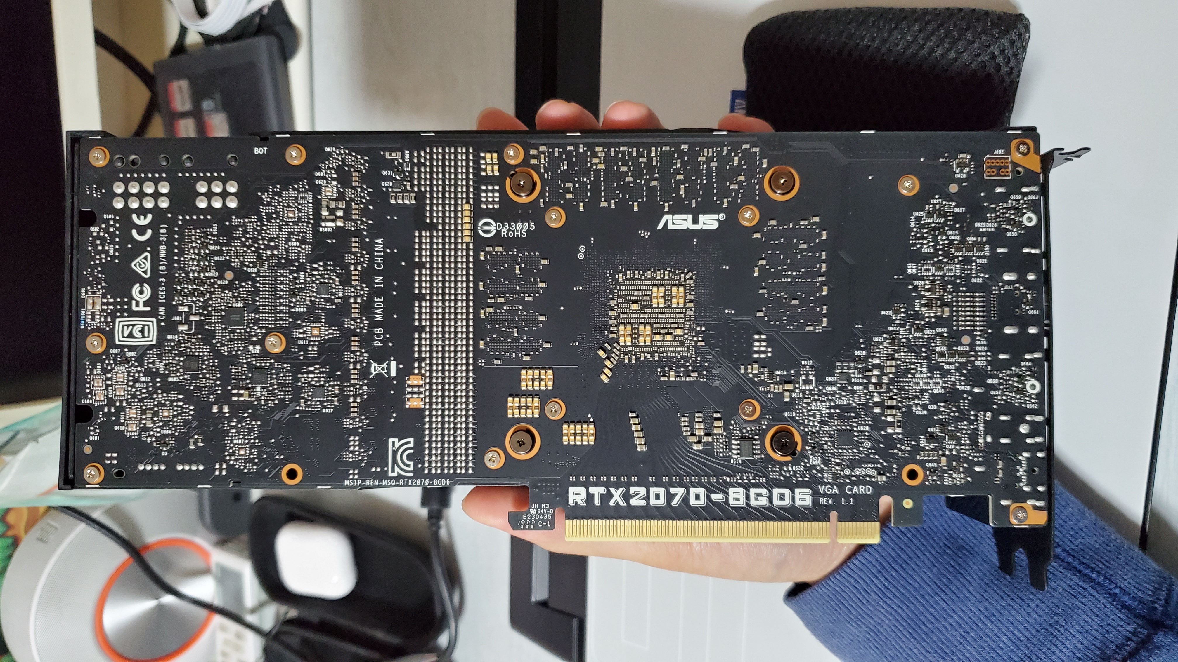 电脑硬件2500包邮出华硕rtx2070拆机涡轮散热显卡