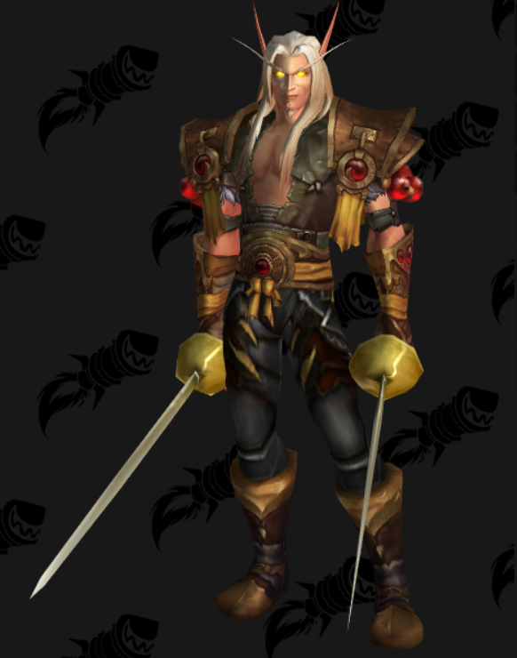 只爱幻化11血精灵盗贼幻化还原男血精灵的华丽帅精致潇洒的剑客