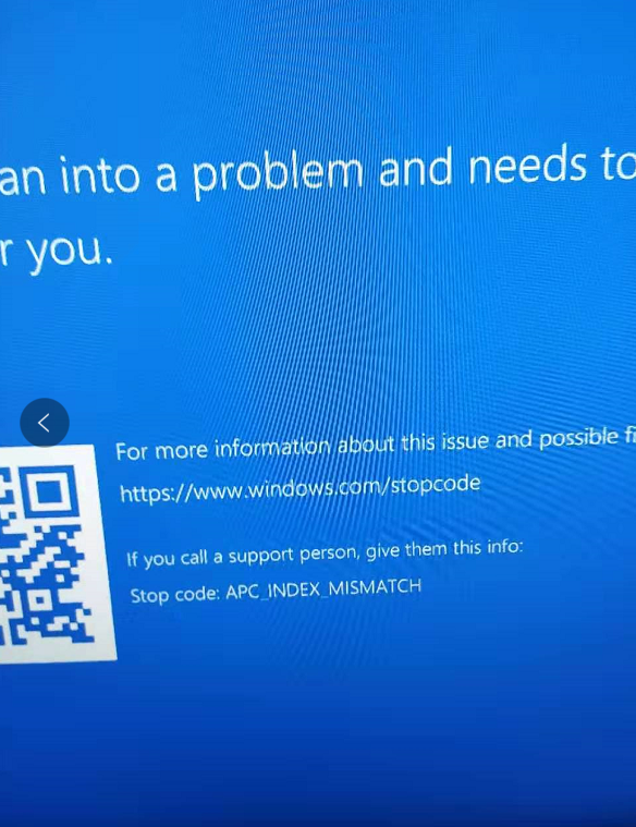 其他问题我重装系统还是出现apcindexmismatch到底是什么问题啊