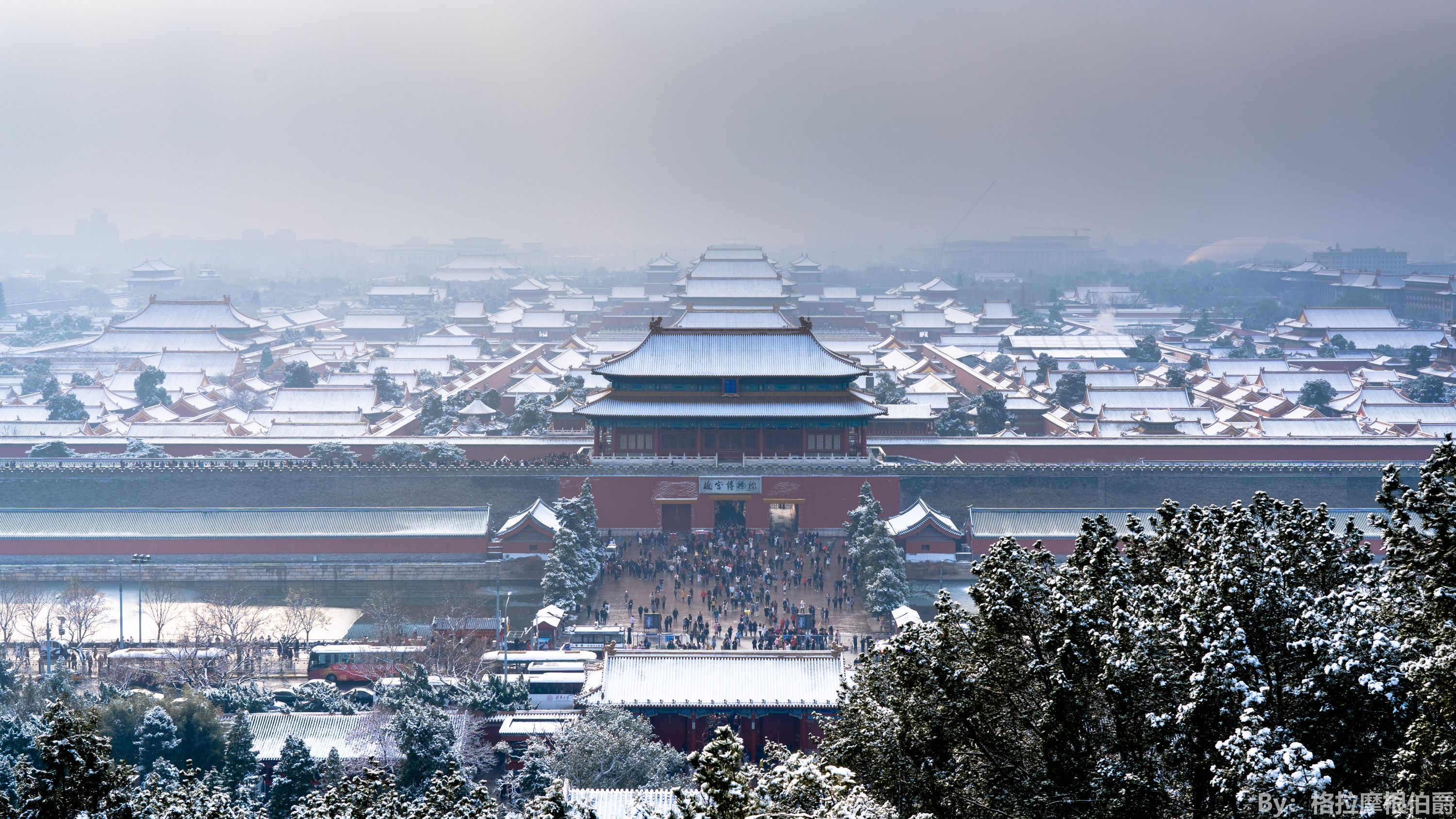 发几张景山故宫雪景全景图