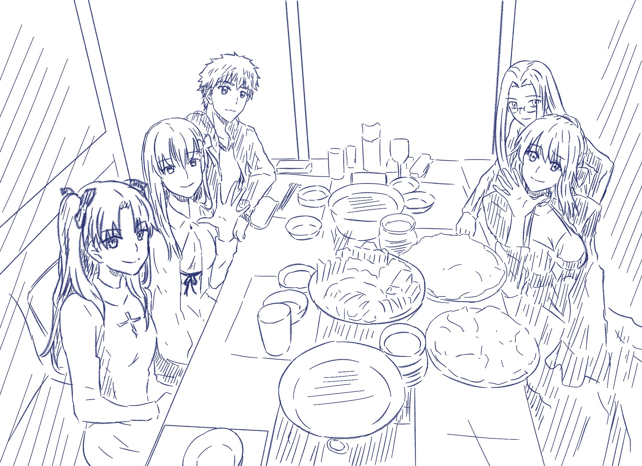 jpg][fate声优相关]hf组的火锅聚会与大触描图 nga玩家社区