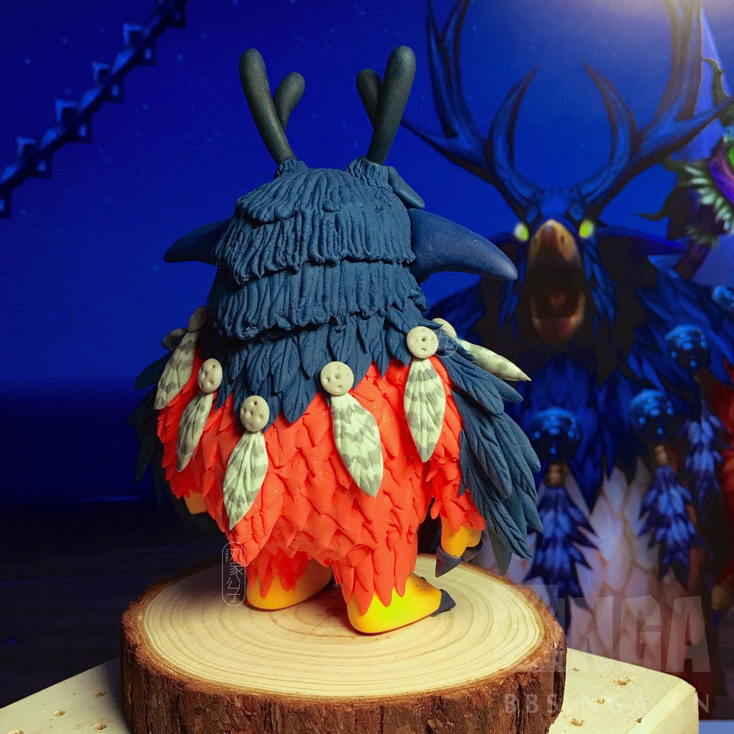 魔兽世界手工q版鹌鹑萌咕咕咕咕巨魔德鲁伊