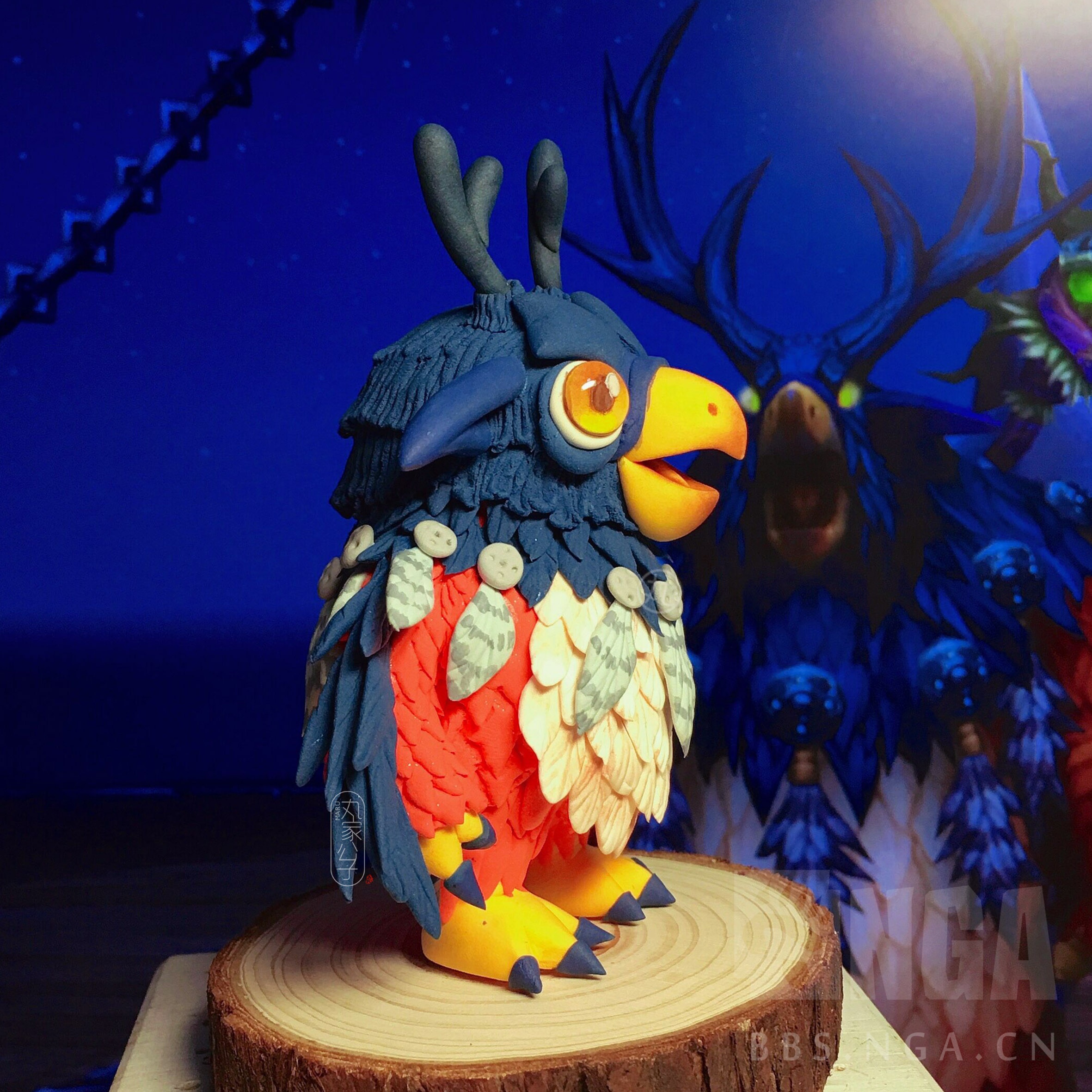 魔兽世界手工q版鹌鹑萌咕咕咕咕巨魔德鲁伊