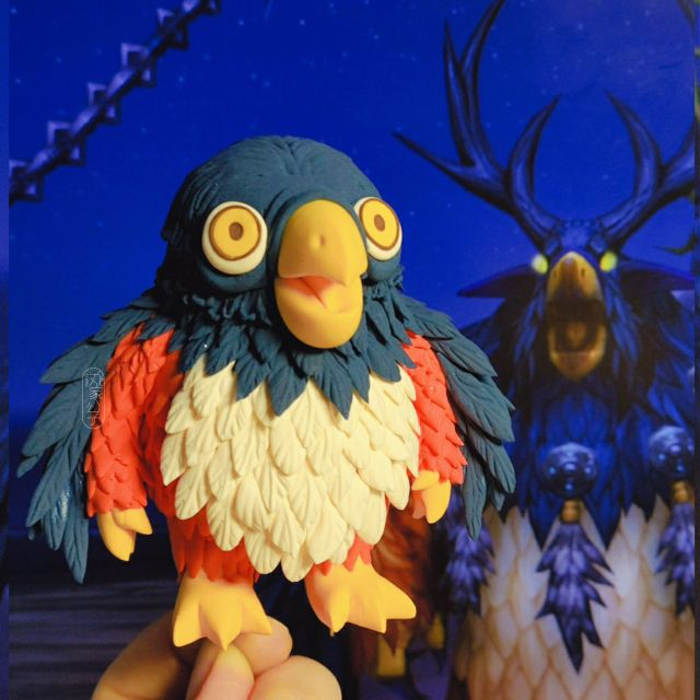 魔兽世界手工q版鹌鹑萌咕咕咕咕巨魔德鲁伊