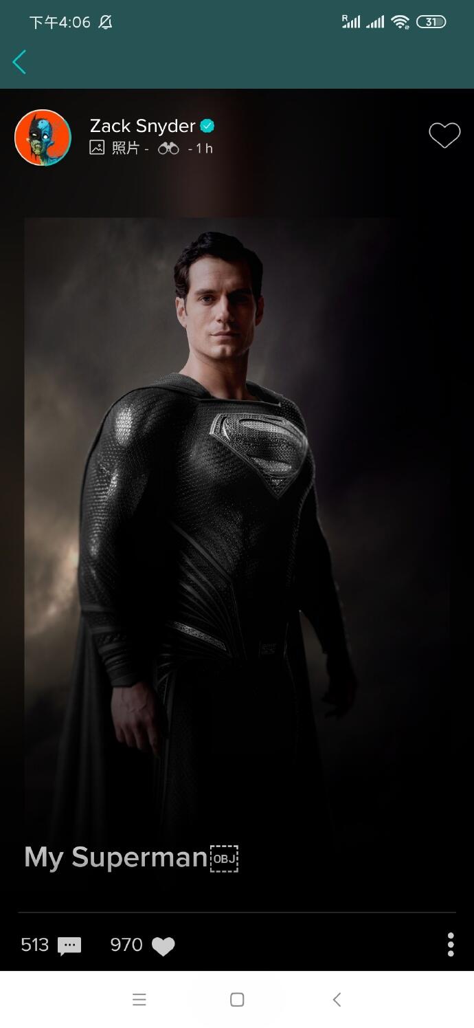 扎导确认正义联盟导剪版存在公开正联黑衣超人造型