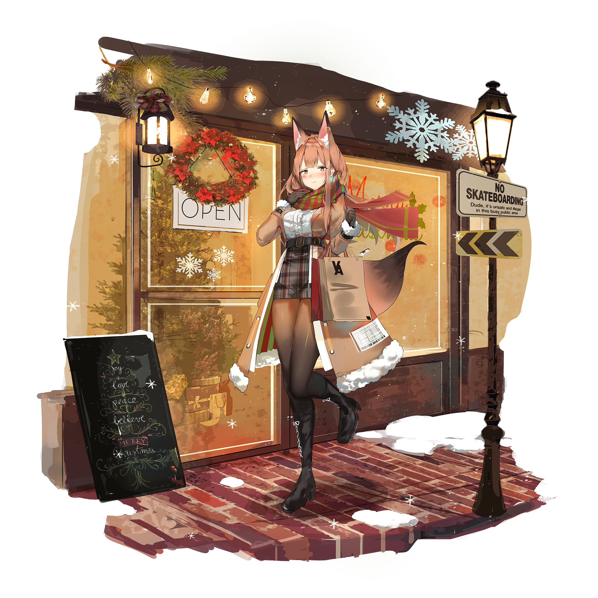 同人绘画圣诞芙兰卡