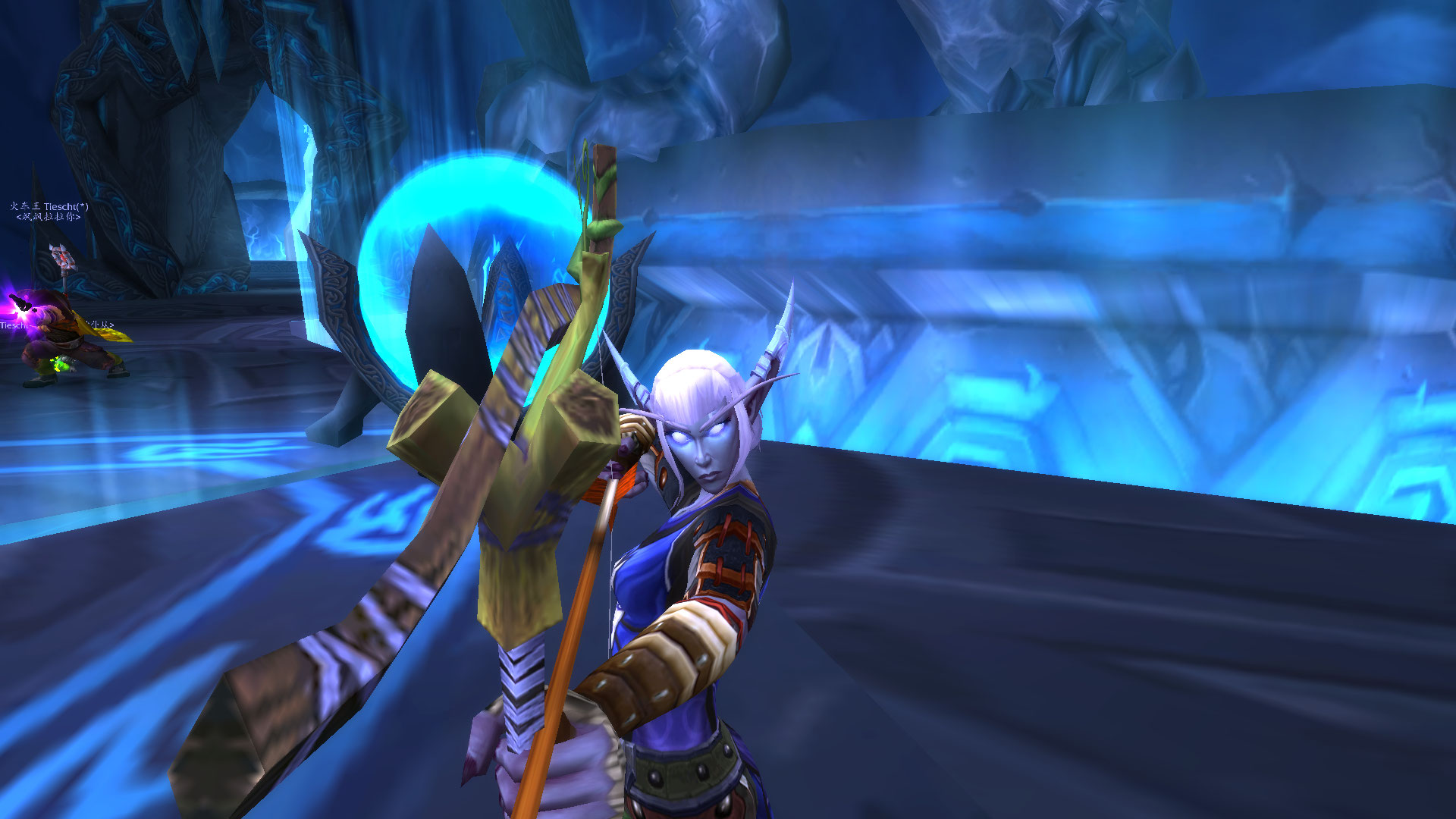 猎人想转夜之子求一张女夜之子的拉弓动作图