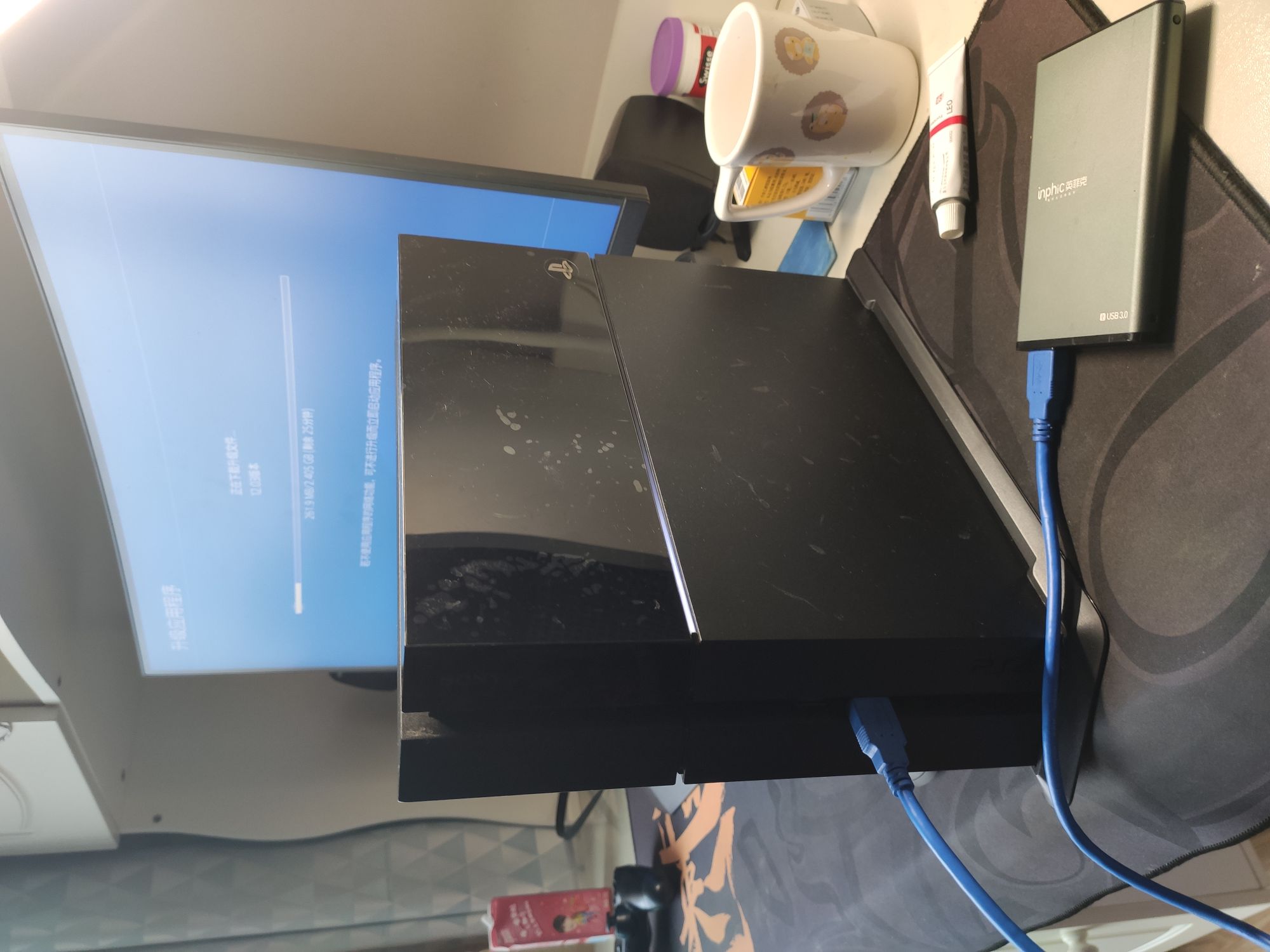 电视游戏主机掌机老版厚款黑色ps4闲置出售