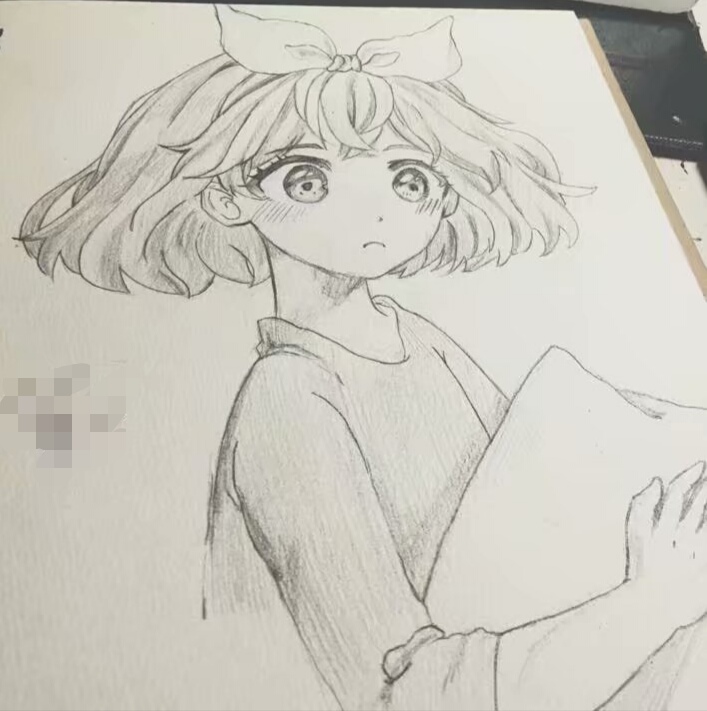 那年高中时候画的美少女