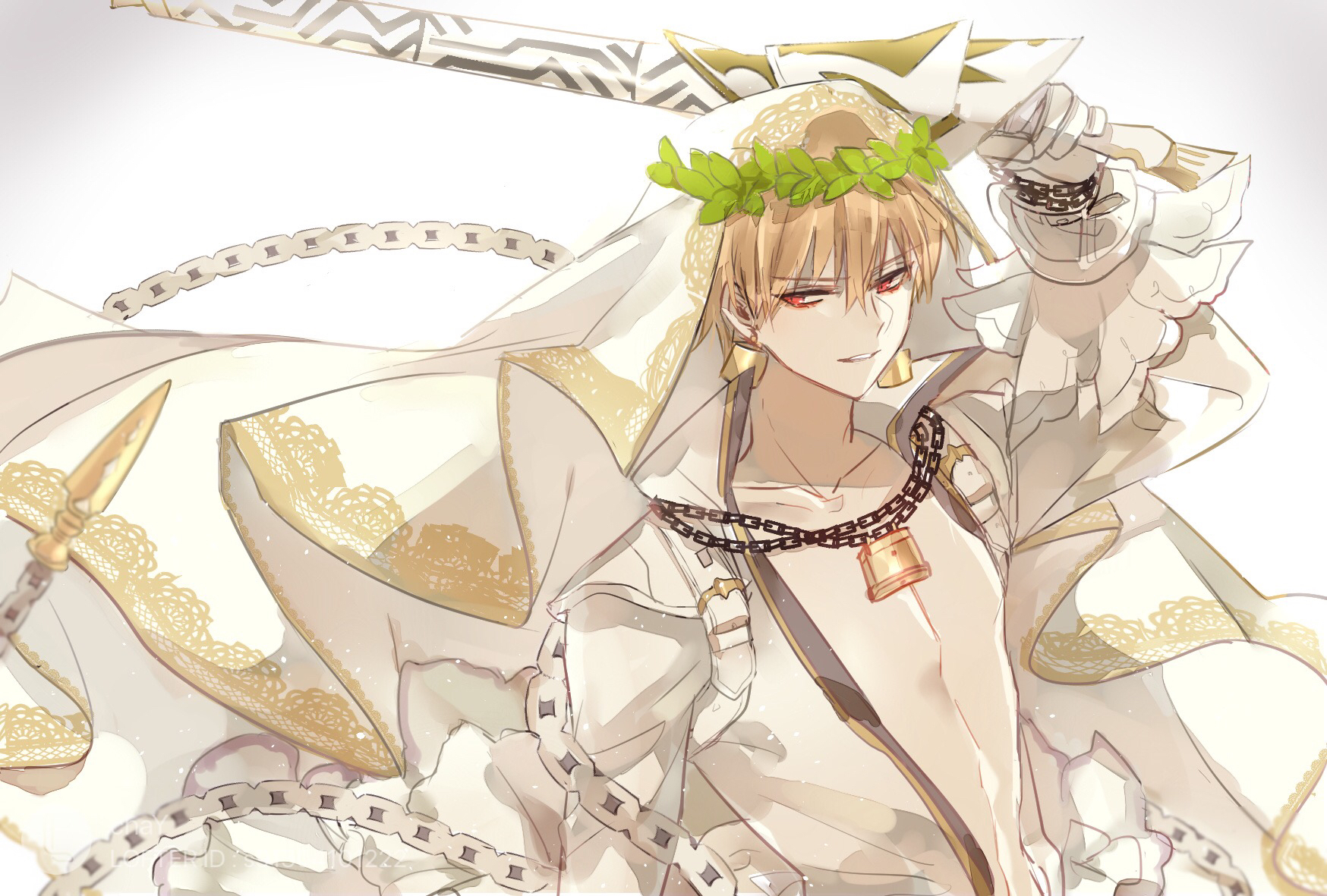 求一些男从者穿花嫁尼禄的衣服或者男从者女装的图片