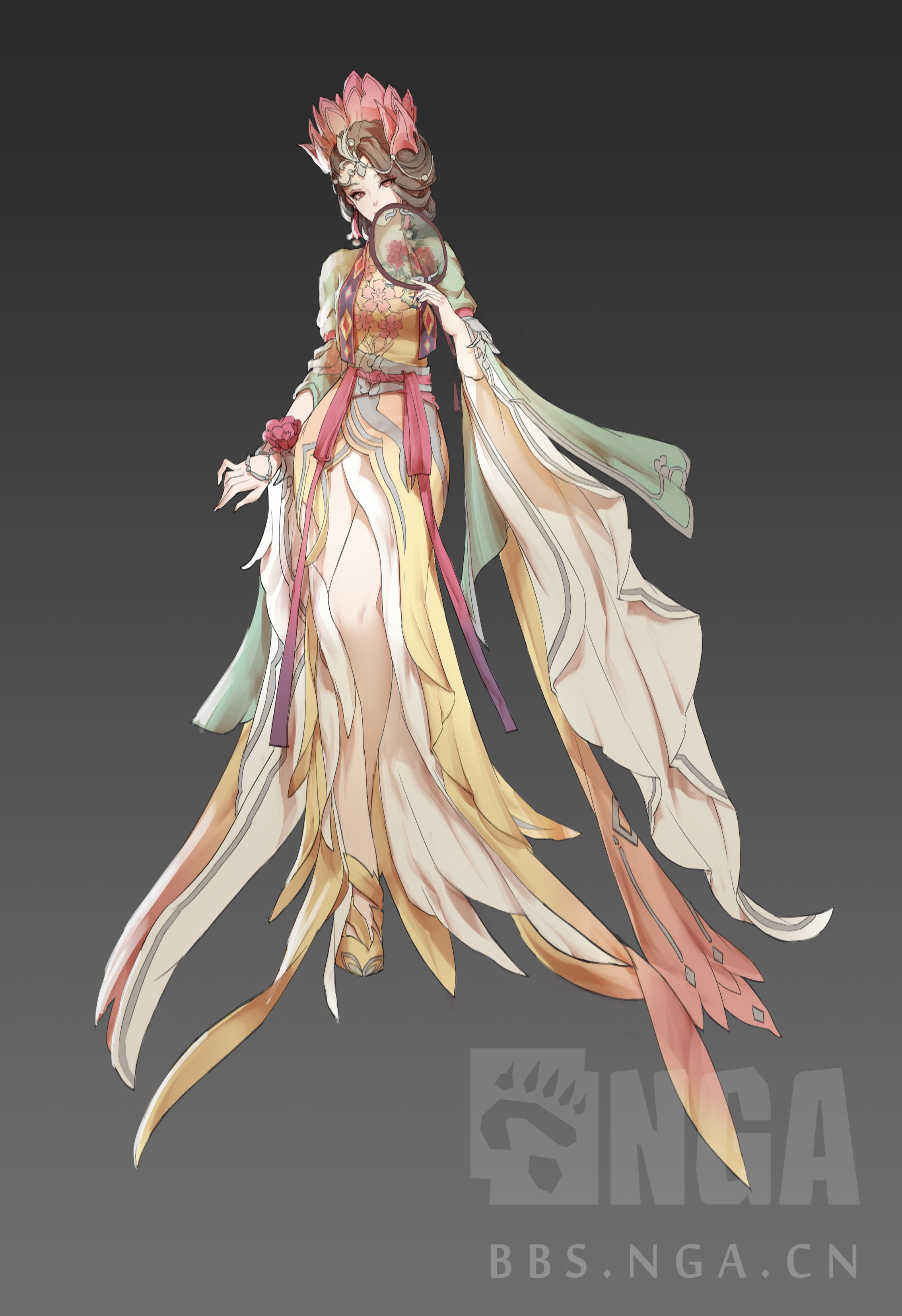 瞎画3四大美人汉服皮肤杨玉环羞花