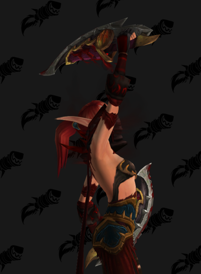 只爱幻化70女血精灵盗贼幻化深红色性感刺客血雾的暗杀者