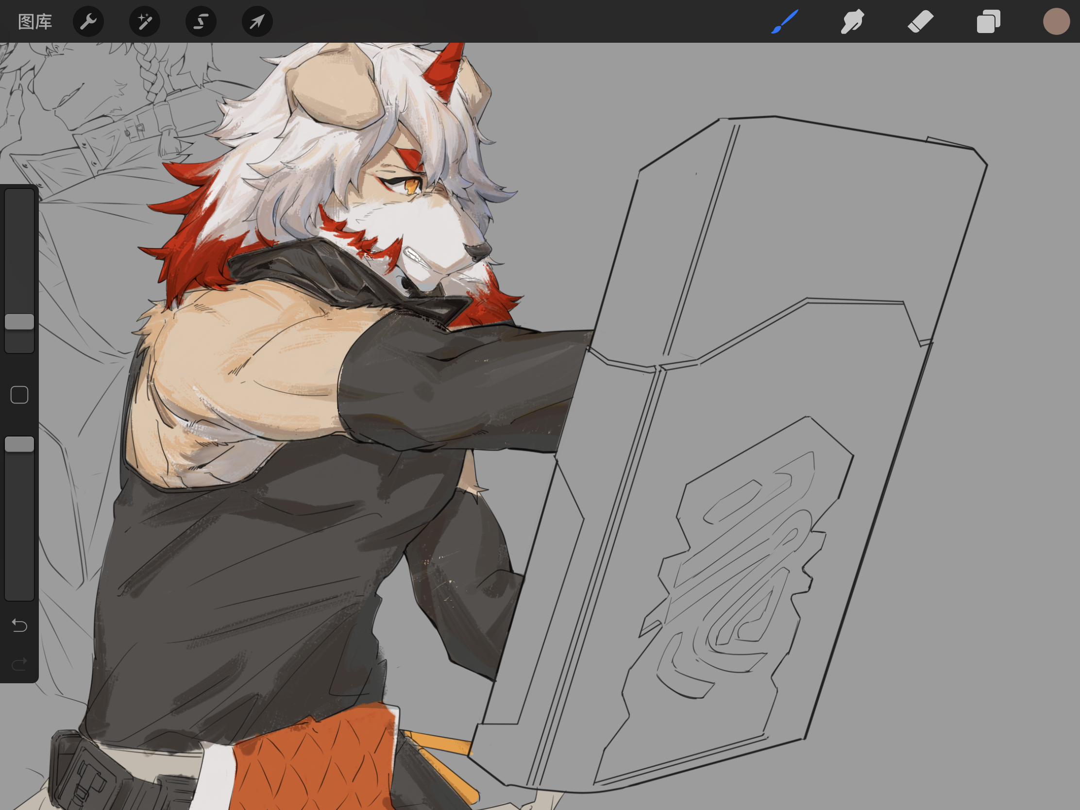 摸鱼氵又是我又来画阿吽啦