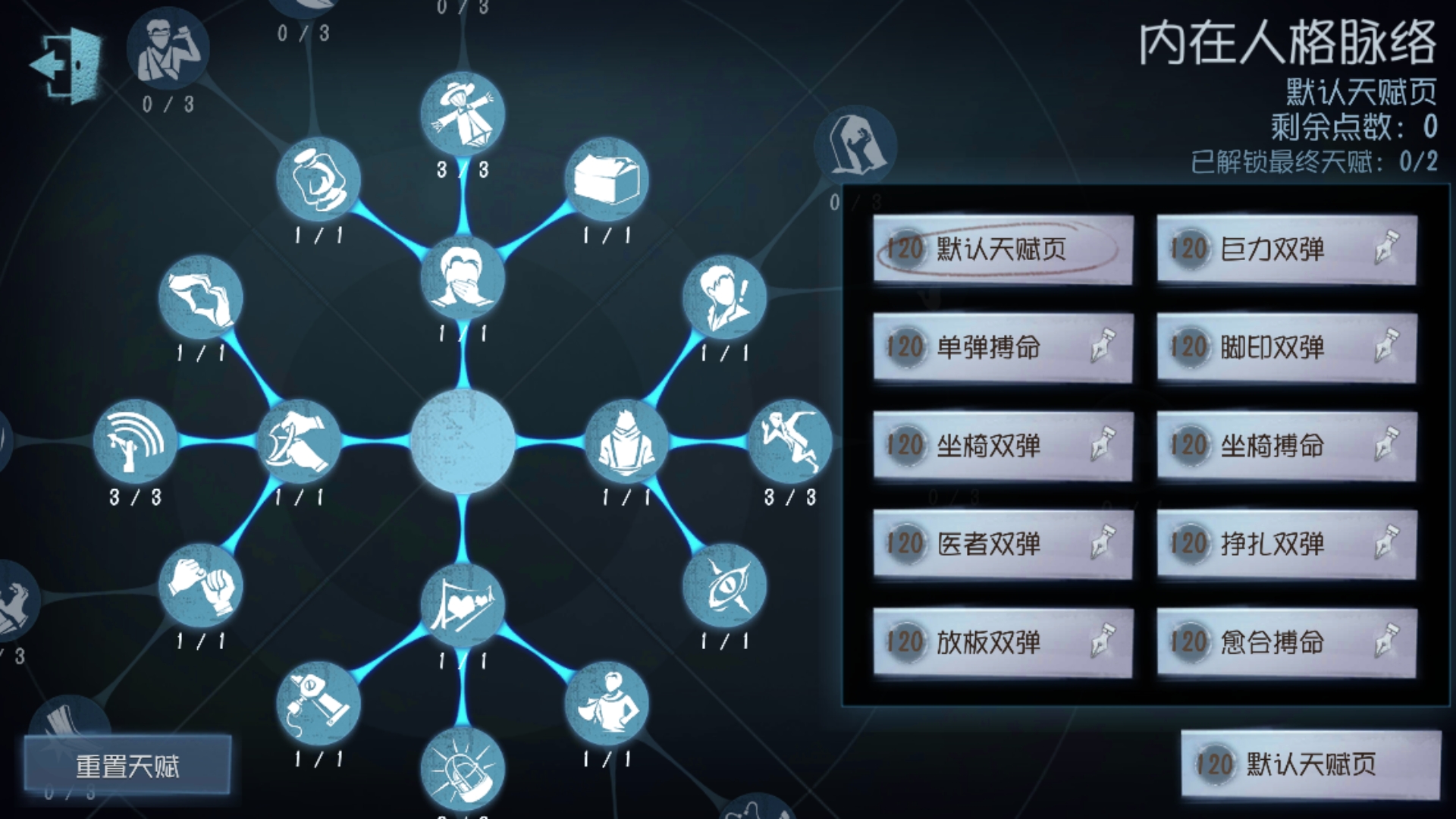 想问问您们玩游戏用了多少天赋页