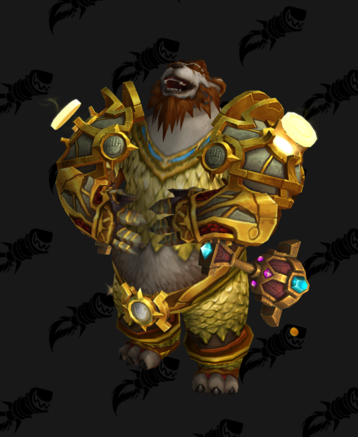 只爱幻化77熊猫人板甲皮甲幻化过年喜庆风格财源滚滚平平安安