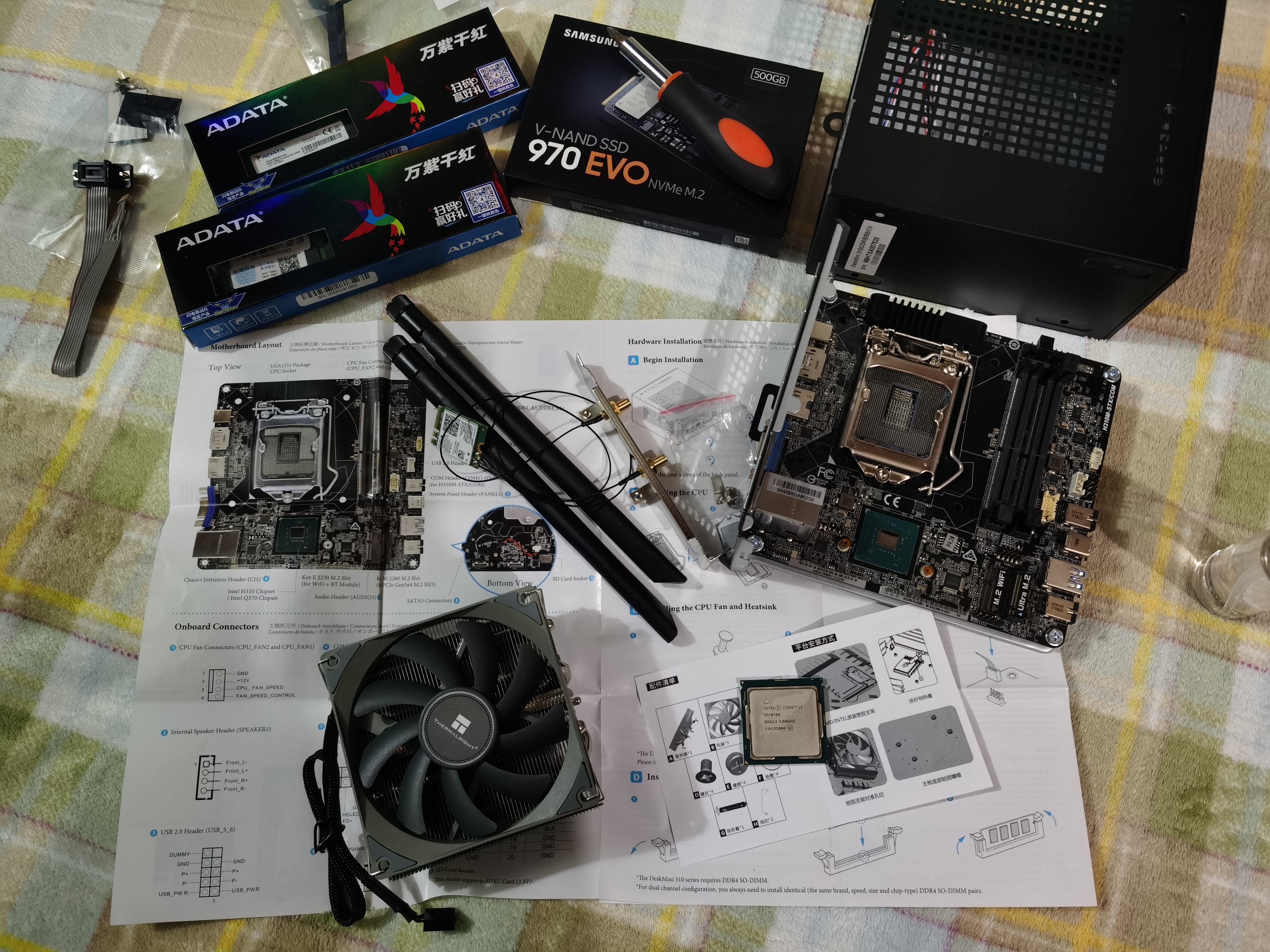 deskmini310 i7 9700简单装机作业