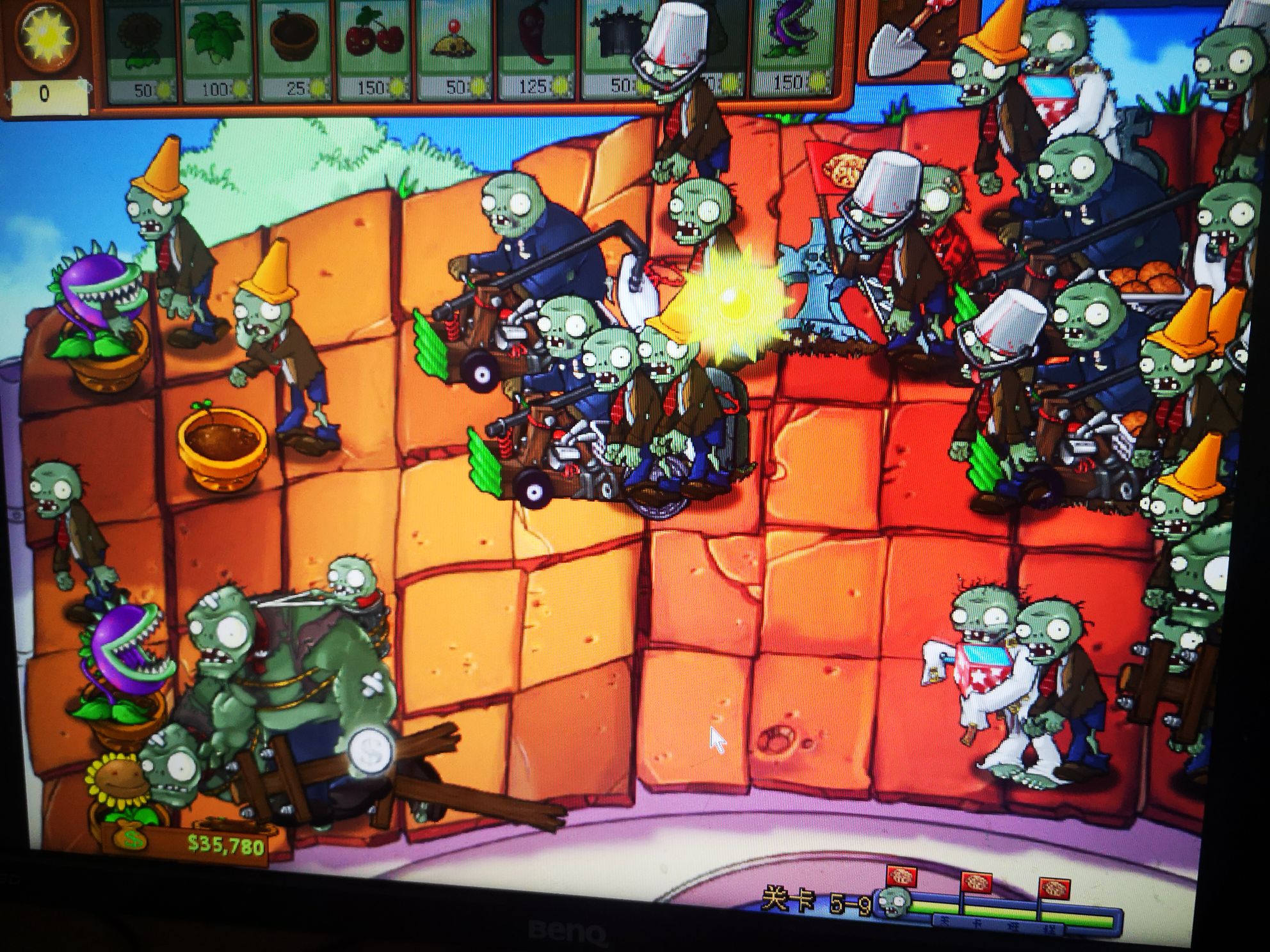 老哥救救我,95植物大战僵尸5-9怎么过