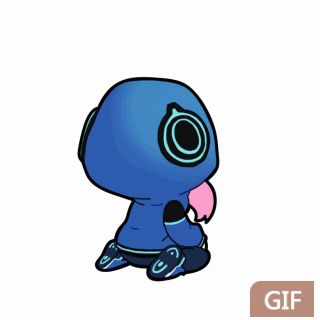 表情包氵这个蓝毒太可爱了吧