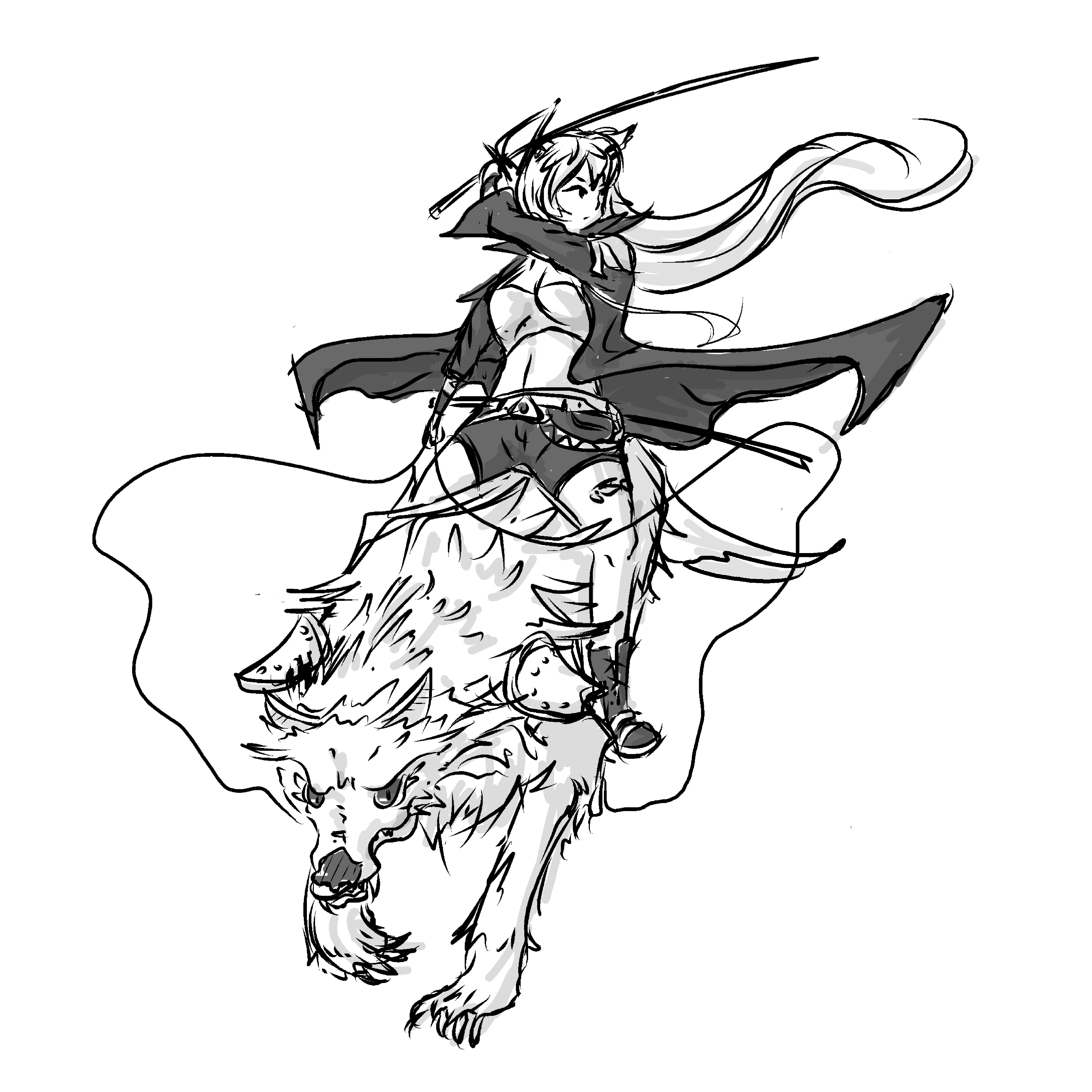 渣画狼骑兵出动