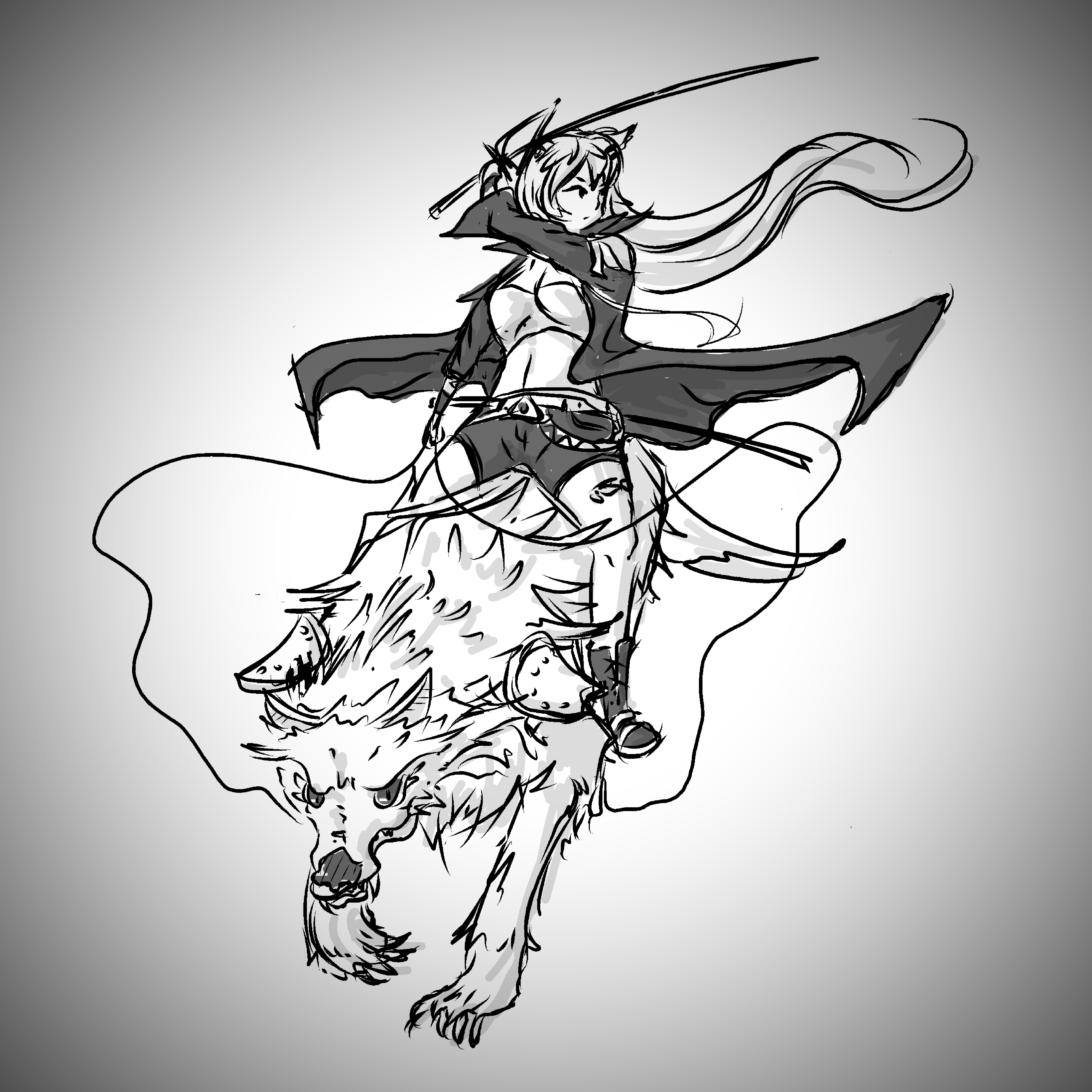 渣画狼骑兵出动