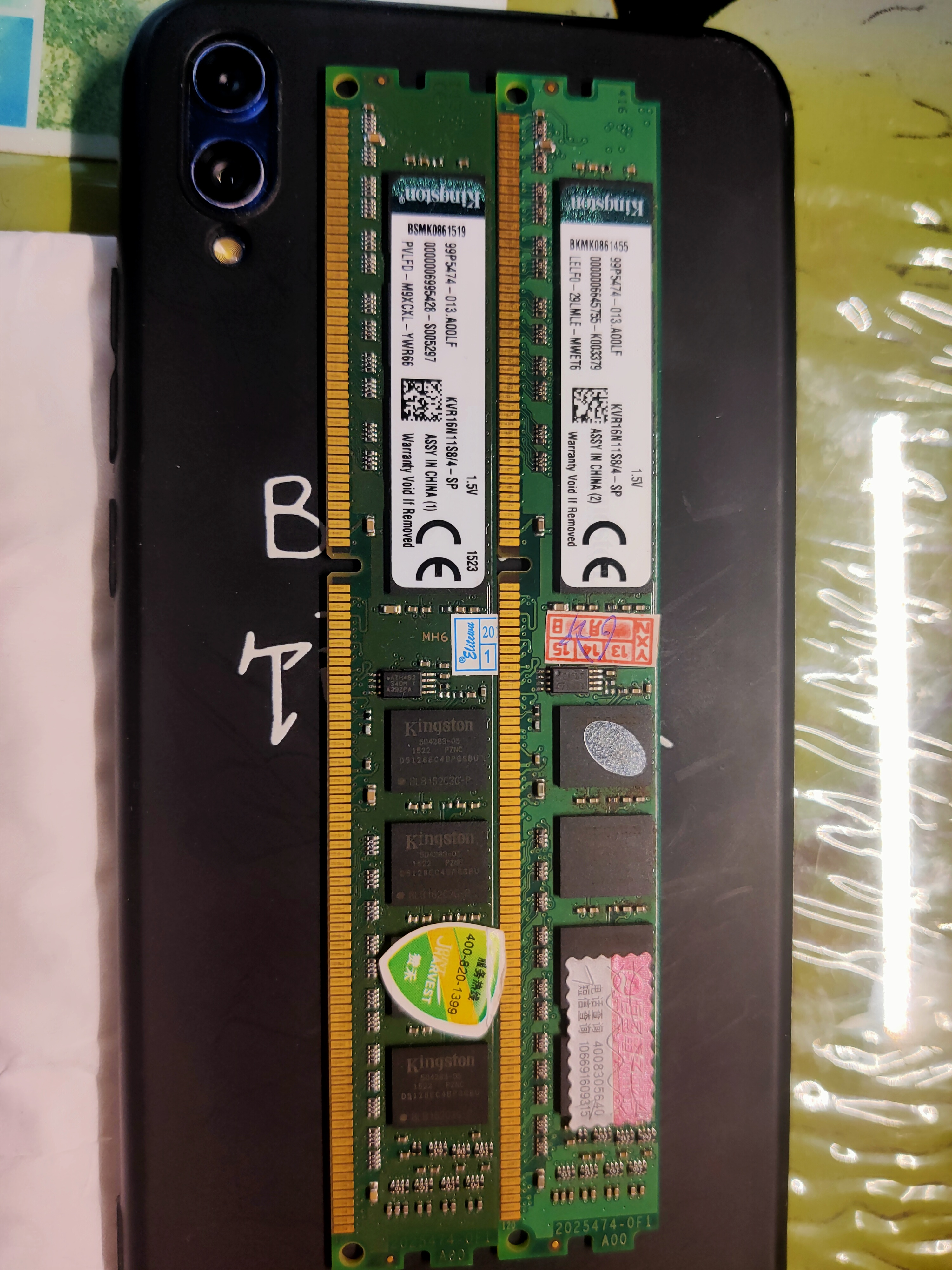 金士顿ddr3 1600 4g *2