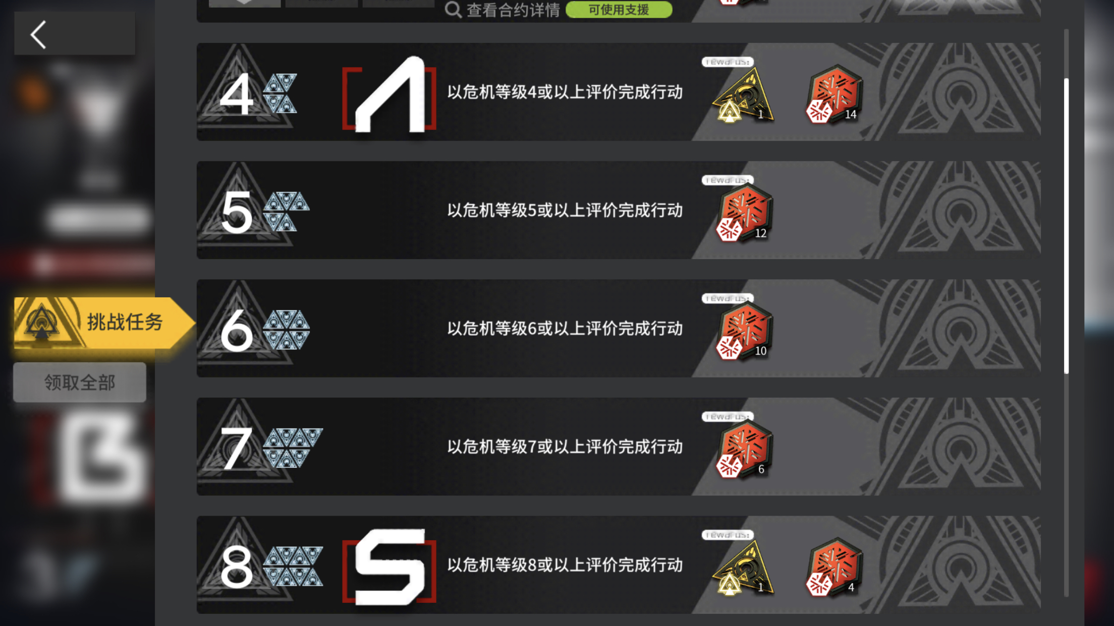 危机合约氵昨天的任务奖励数量也是这么少的吗