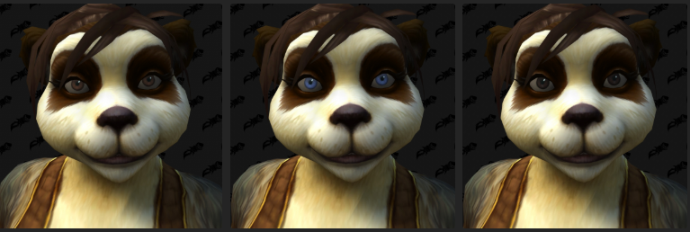 90alpha这就是潘达利亚男性女性熊猫人全新瞳色肤色一览