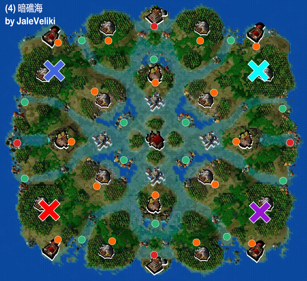 hive第四届对战地图设计大赛第二名——(4) 暗礁海 | 2020.5.1更新