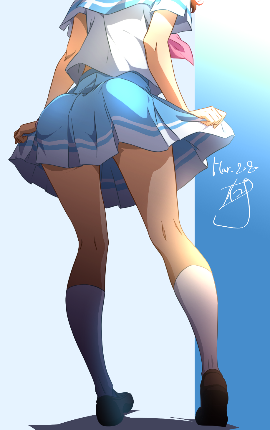 pong友们,有没有穿短袜/小腿袜的二次元美少女图