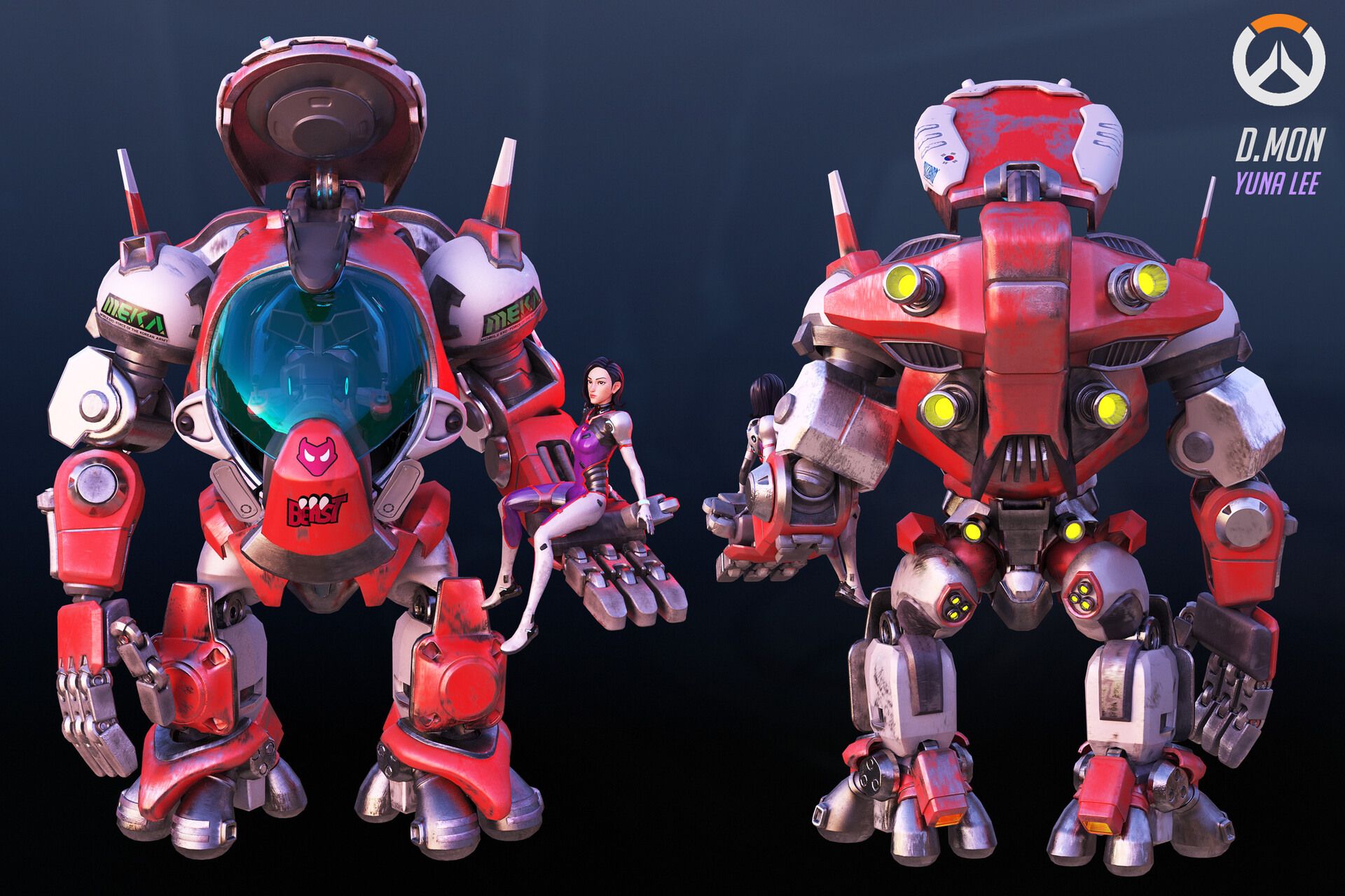 mon"李侑娜及其机甲"野兽"3d模型 nga玩家社区