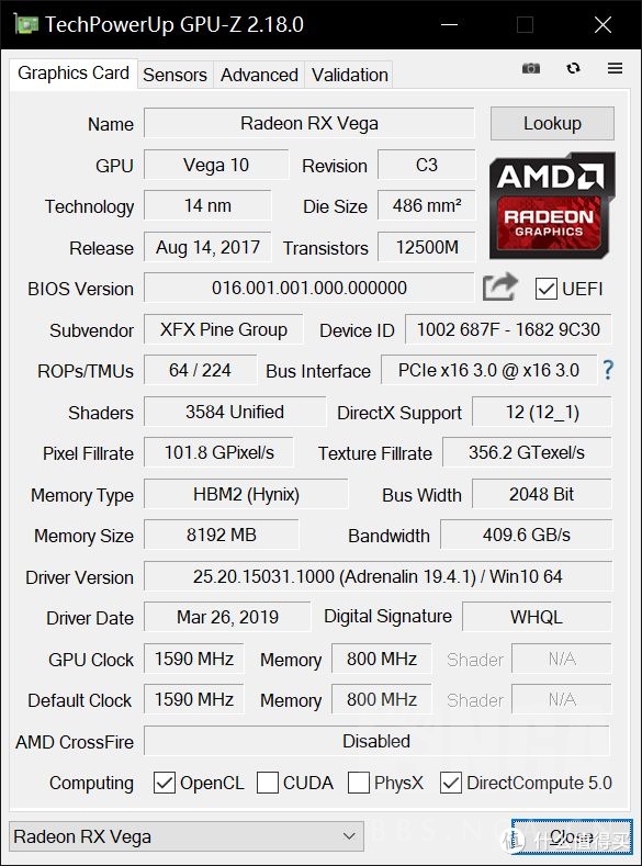 为什么我这块vega56的gpuz显示的和网上不一样假卡吗