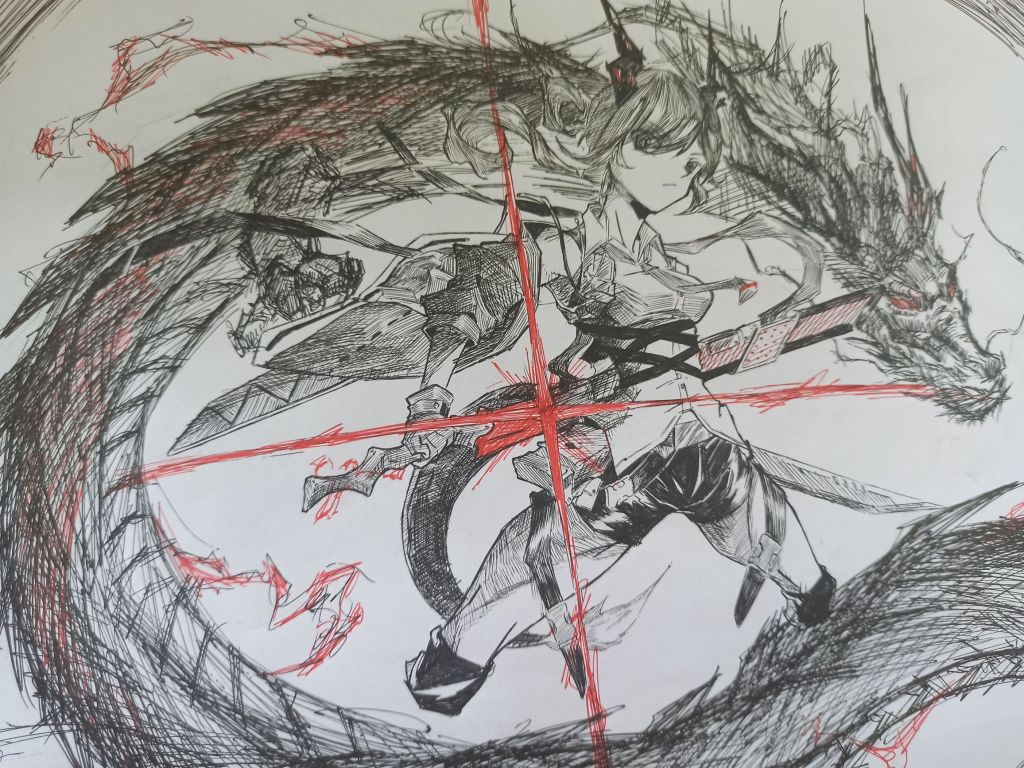 同人绘画赤霄拔刀