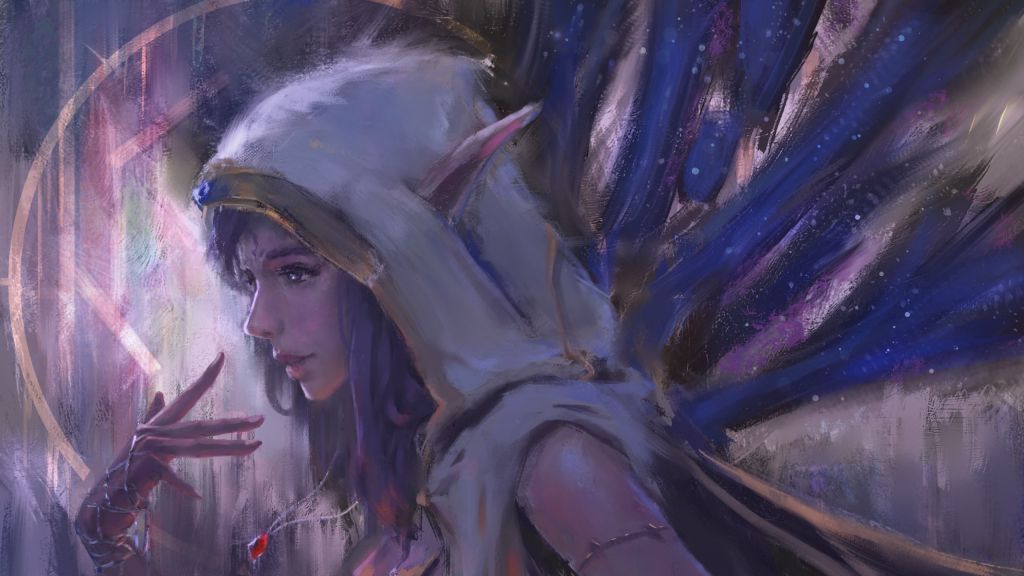 魔兽世界原创虚空精灵妹子