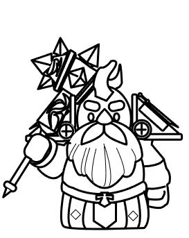 今天自己画的一个小骑士