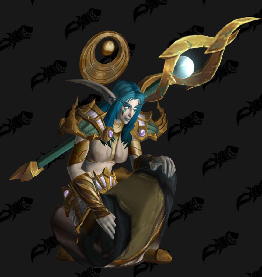 只爱幻化111女暗夜精灵男巨魔布甲幻化艾萨拉的侍女皇家祭司平民穿上