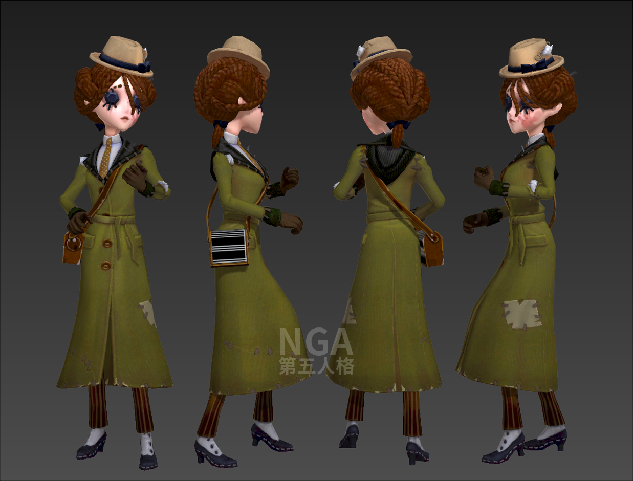 整理昆虫学者去除面罩后的头部建模