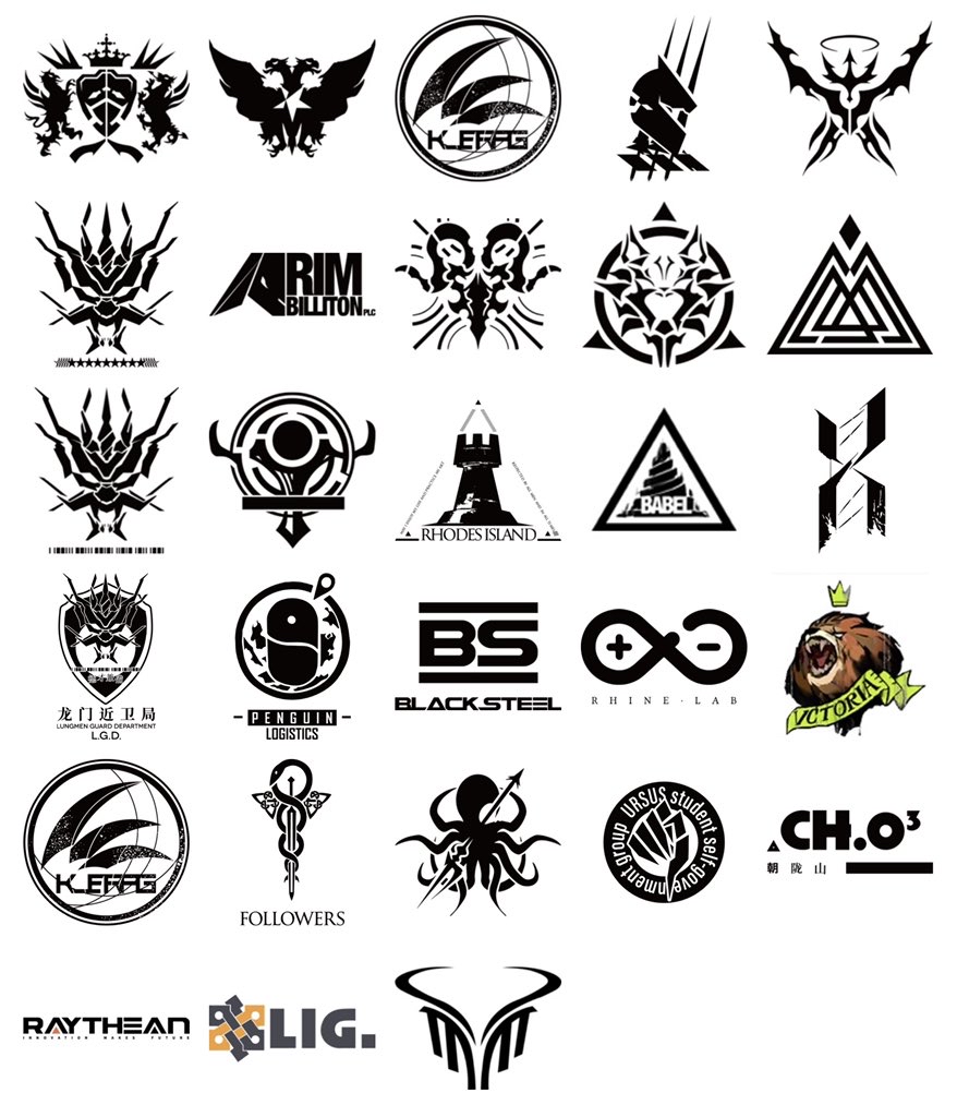 推特上找到一张阵营图标的合集图有几个没见过啊