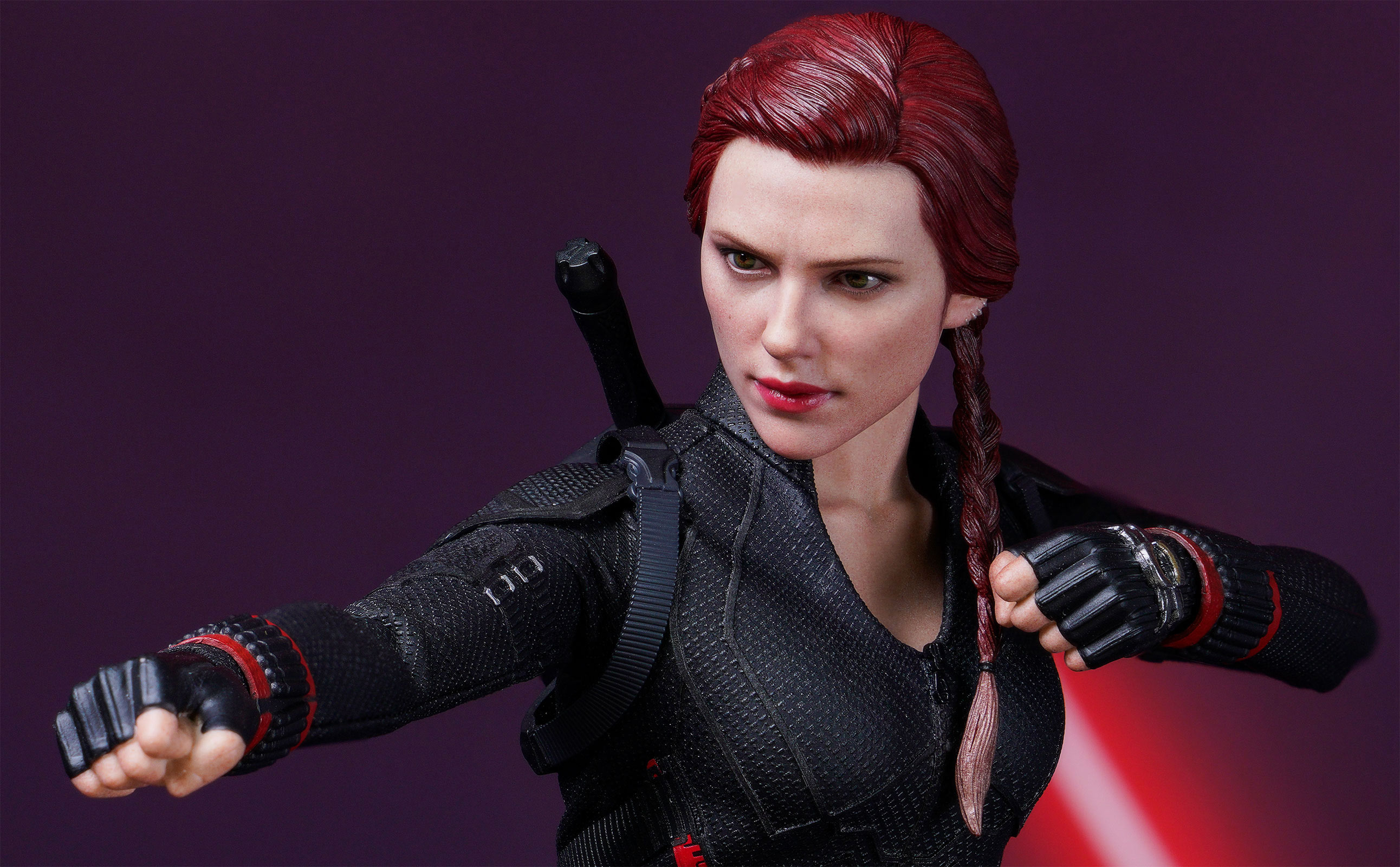 可动成品hottoys复仇者联盟4黑寡妇