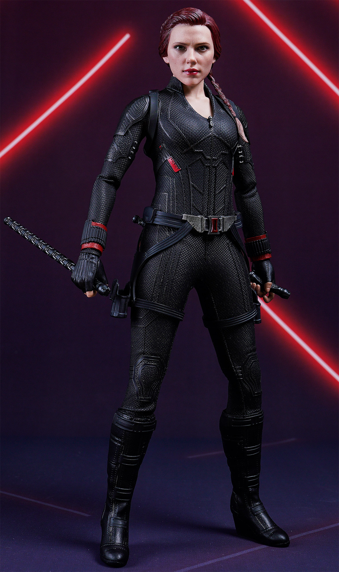 可动成品hottoys复仇者联盟4黑寡妇