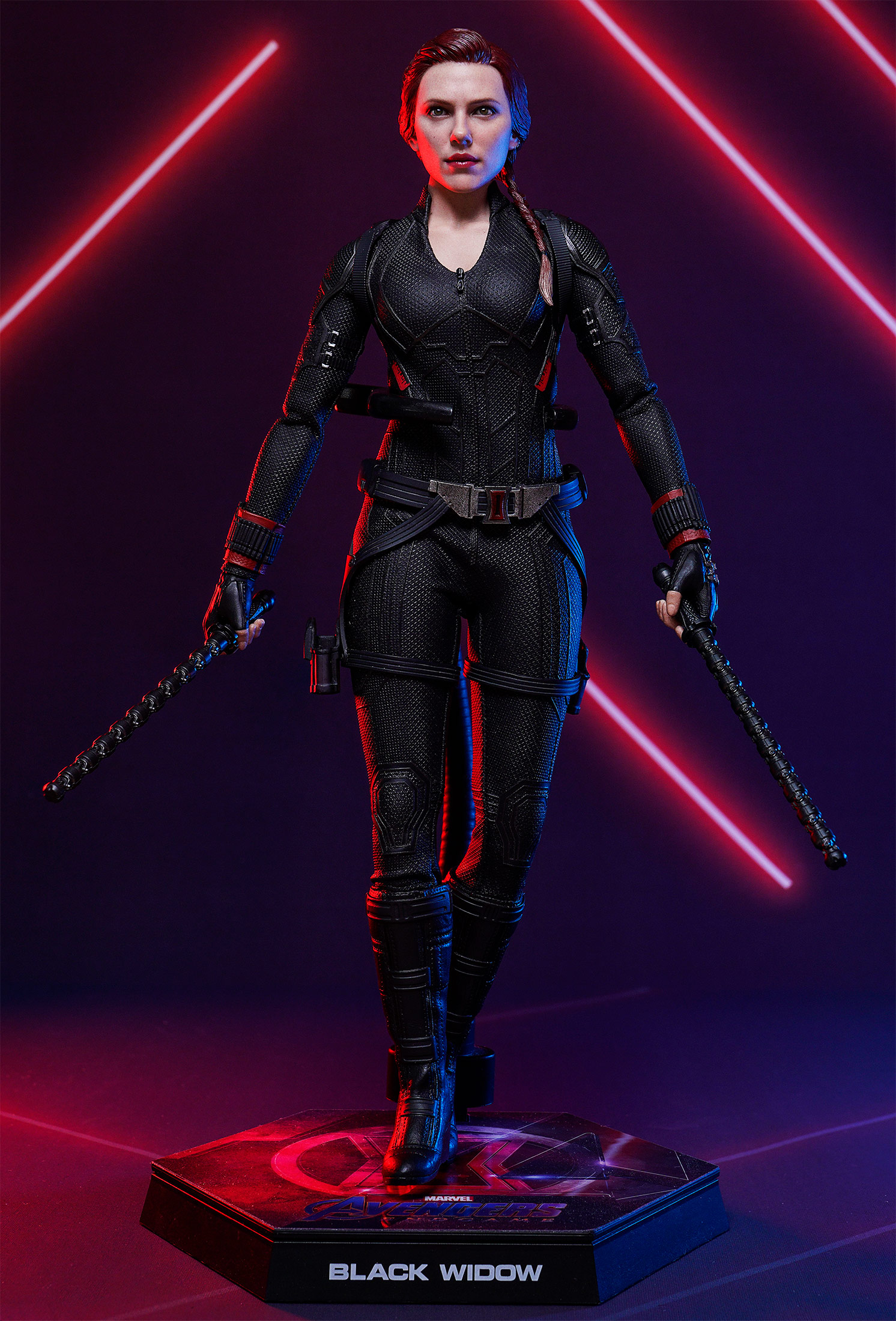 可动成品hottoys复仇者联盟4黑寡妇