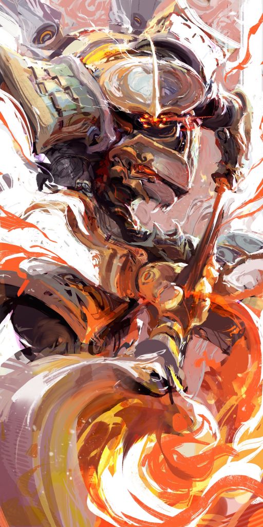[游戏本体]分享一组a站的王国机神插画(水墨风,手机壁纸尺寸)