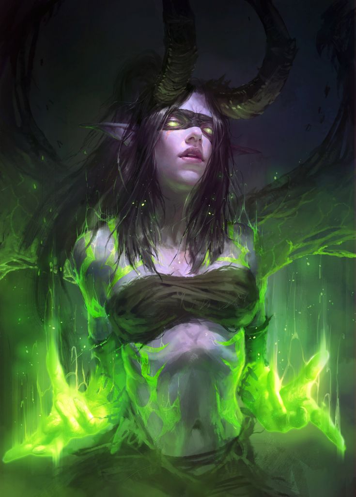 魔兽争霸生机勃勃头像挑战活动女版恶魔猎手听说了做个成就才可以解锁