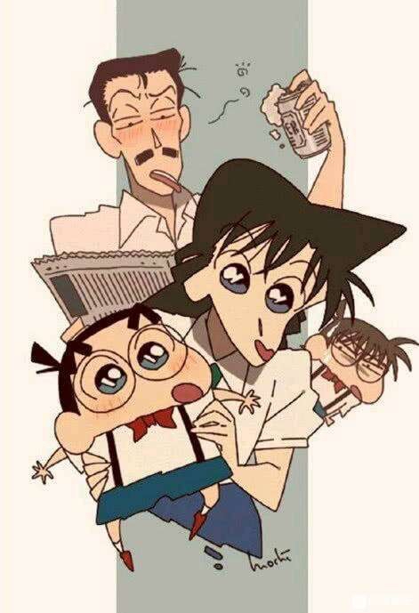 蜡笔小新画风柯南