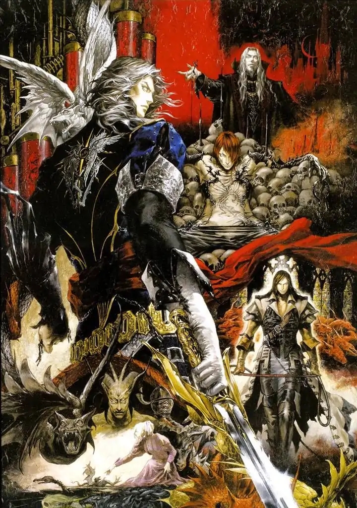 恶魔城系列插画时隔多年依然惊艳