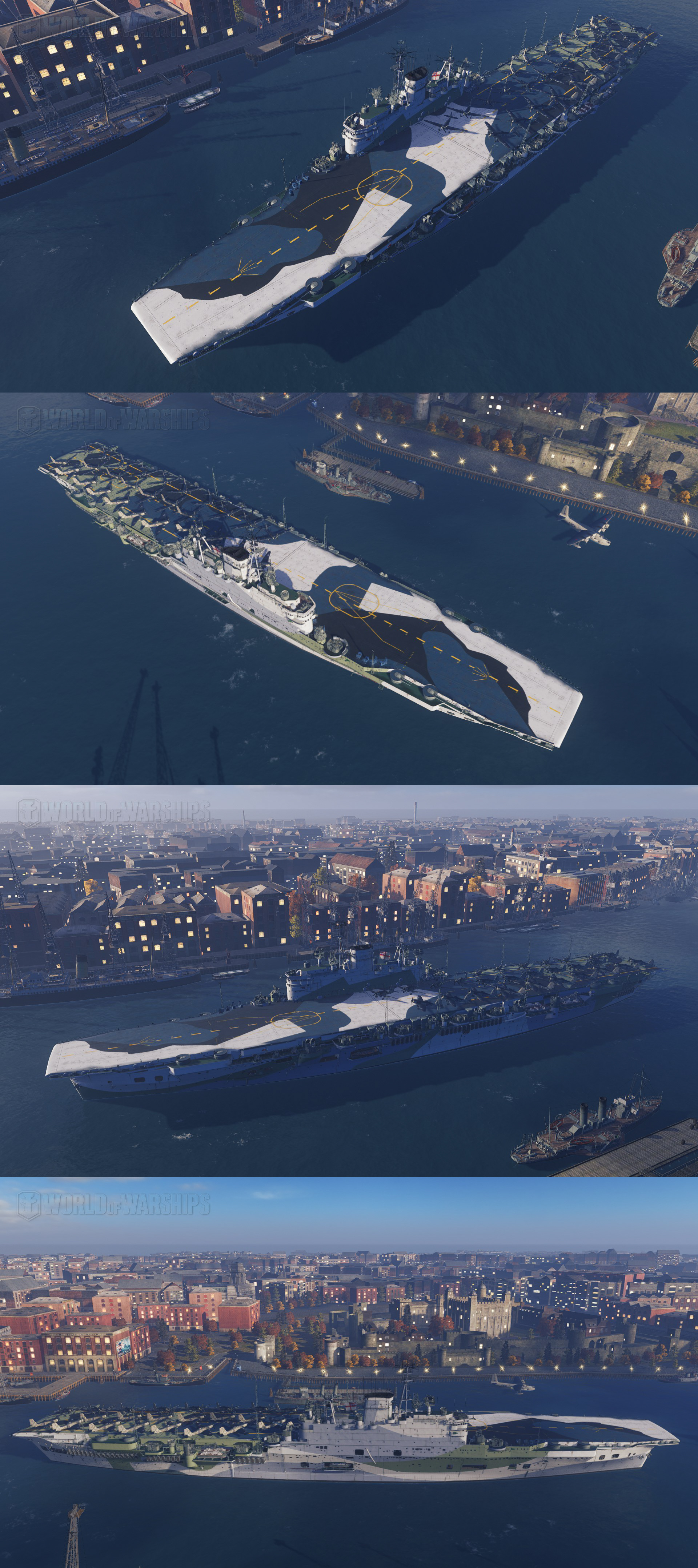 战舰涂装mod大胆英系航母迷彩历史涂装