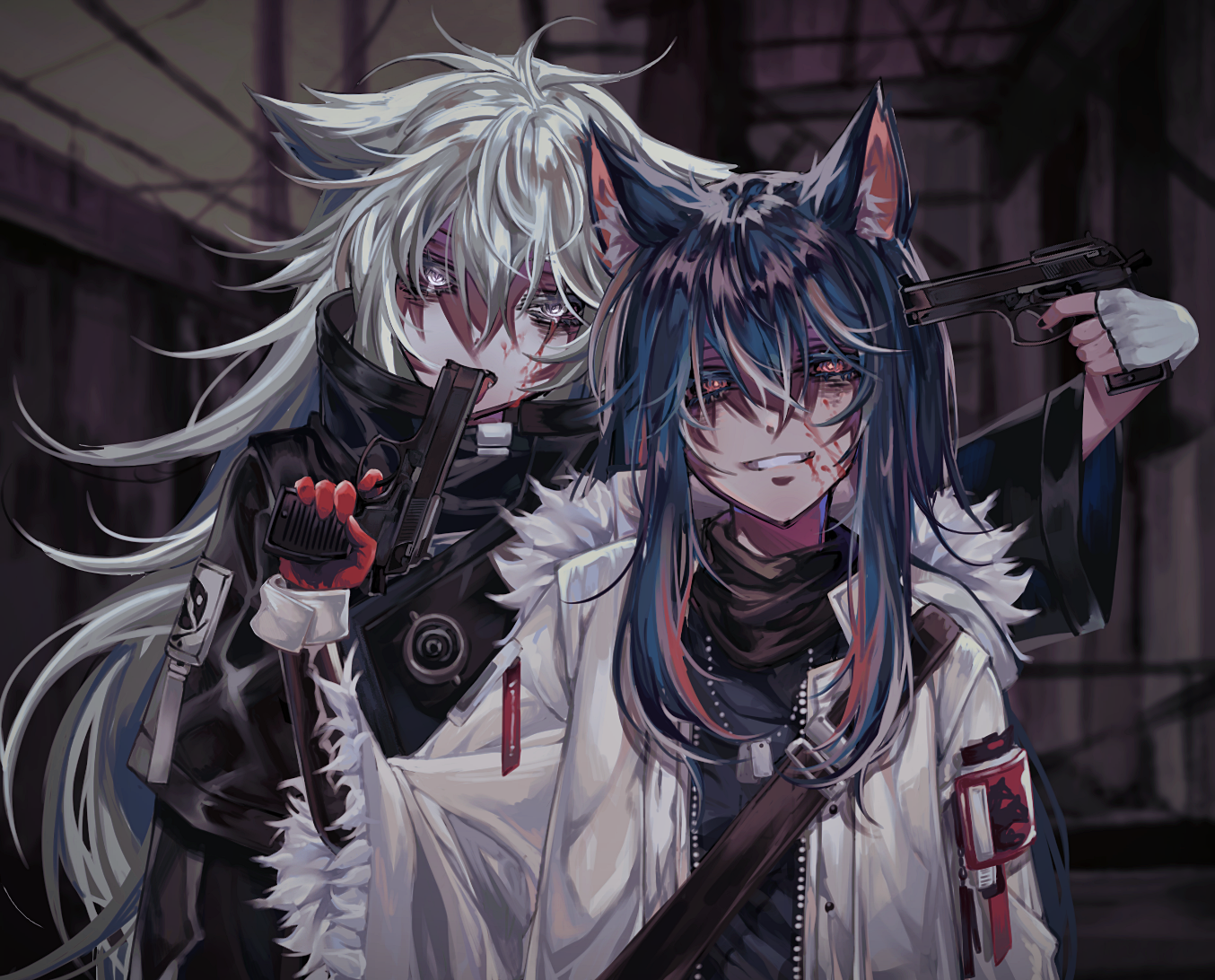 [转]看到p站这张同人图忽然有点能想象拉普兰德想要让德克萨斯变回