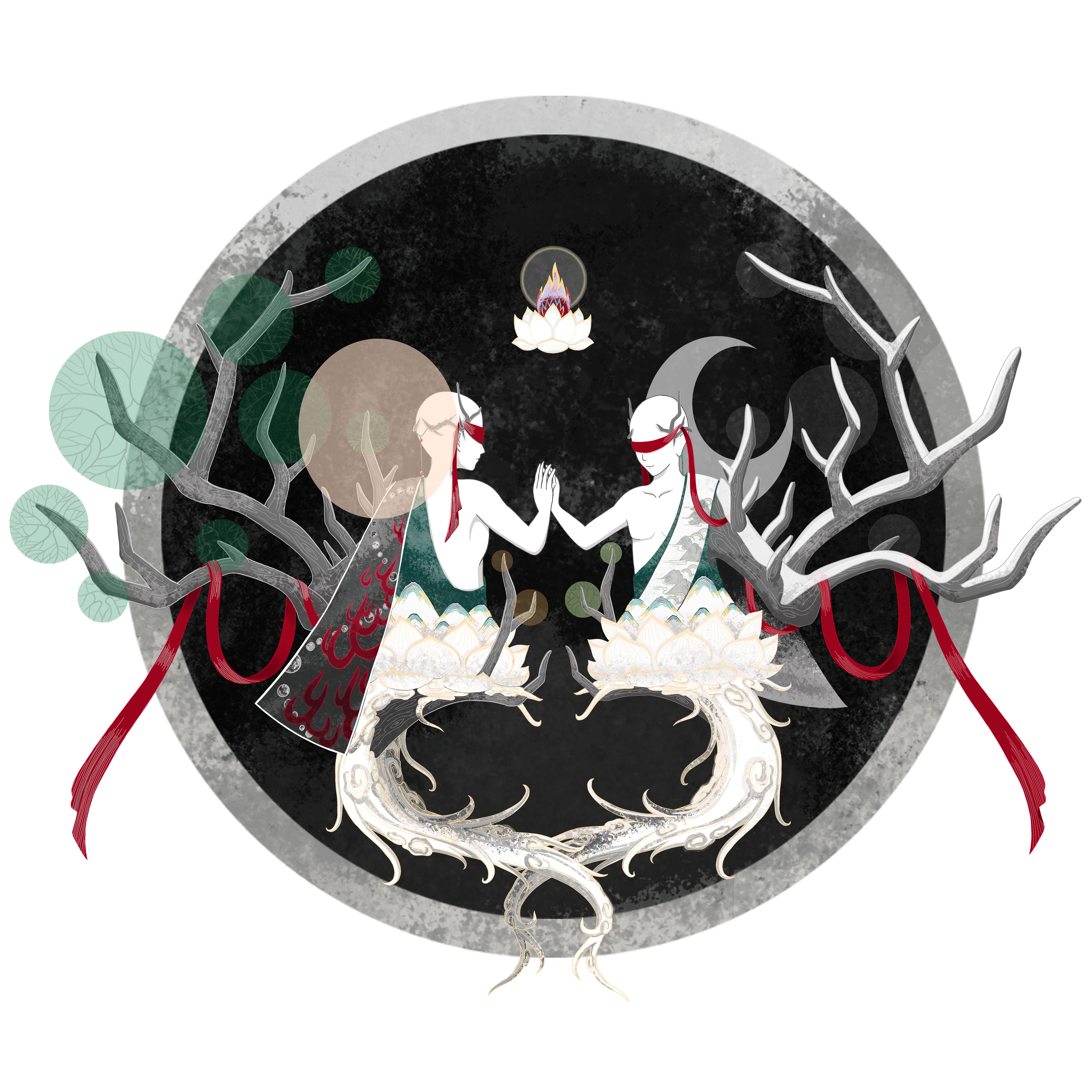 百绘罗衣发一个云外镜皮肤设计再加以前画的面灵气和泷夜叉姬