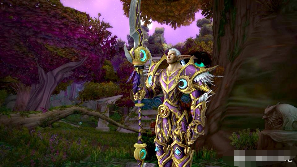 请问有知道暗夜精灵拿长柄武器姿势怎么做到的