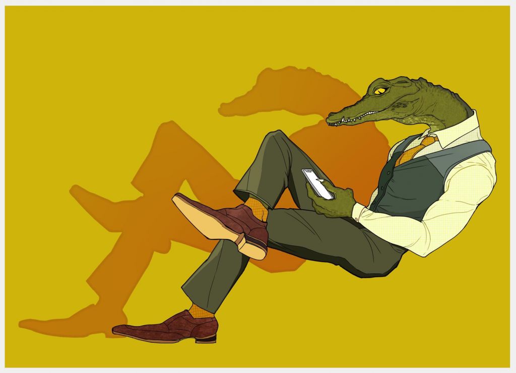 上半身是可爱的动物,下半身是包臀裙黑丝高跟的那种把动物拟人化的图?